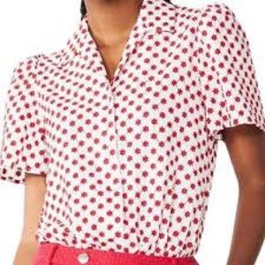 Draper James RSVP women's floral eyelet bodysuit, NWT • Large